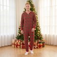 thumbnail image 5 of AceBaby Christmas Family Matching Pajamas Plaid Long Sleeve Jumpsuit Sleepwear Holiday Loungewear, 5 of 10