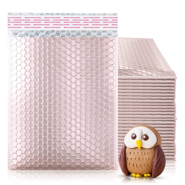 Sobres Acolchados Metálicos Burbuja ABC PACK & SUPPLY Oro Rosa 8.5x11