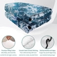 thumbnail image 4 of Quilts Twin XL Size Bedding Set, Ocean Waves Lightweight Quilted Comforter, Summer Ombre Sea Coastal Natural Modern Soft Reversible Bedspread Coverlet with Pillow Covers for All Season, 68" x 98", 4 of 9