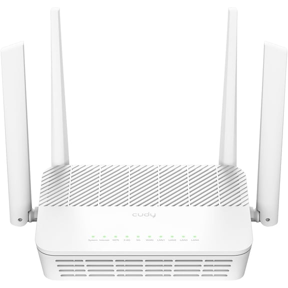 Dual Band WiFi 6 Mesh Router, 5 Gigabit Ethernet RJ45 Ports, 4 Antennas, MU-MIMO, OpenVPN, Wireguard, Zerotier, Ipsec VPN, Cloud APP