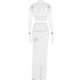 thumbnail image 5 of Faldas largas Conjunto de falda de encaje de 2 piezas para mujer Traje de vacaciones transparente con cuello redondo (Blanco L) Ygjytge Blanco T L para Mujer, 5 of 9