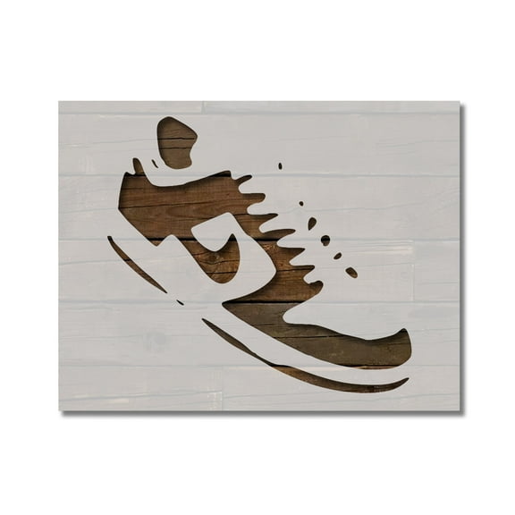 Old Shoe Stencil Template Reusable 8.5 x 11 for Painting on Walls, Wood, Etc. By Stencilville