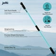 thumbnail image 6 of Jetti 1.2lb PVC Weighted Walking Sticks for Adults with Rubber Feet, Gray, X-Large, 2 Poles, 6 of 7