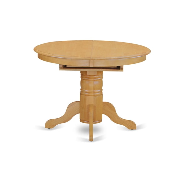 East West Furniture Avon Oval Wood Butterfly Leaf Dining Table in Oak