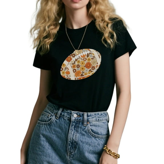 Coquette Football Shirt, Girly Game Day Graphic Tee for Women