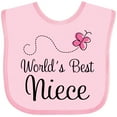 thumbnail image 3 of Inktastic Worlds Best Niece Girls Baby Bib, 3 of 4