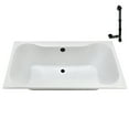 thumbnail image 5 of Streamline N-4460-766-BL 60 in. x 32 in. Acrylic Soaking Drop-In Bathtub in Glossy White, With External Drain in Matte Black, 5 of 13