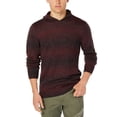 thumbnail image 2 of American Rag Mens Ombre-Stripe Hoodie Sweatshirt, Red, X-Large, 2 of 3