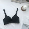 thumbnail image 3 of VISALY T-Shirt Bras Wireless Bras High Support Bras For Women Adjustable Strap Full Coverage Up Bras Comfortable No Underwire Wireless Bras Spaghetti Strap Bra Comfortable Bras For Women Black 38, 3 of 8