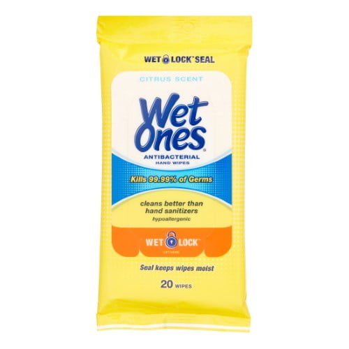Wet Ones Antibacterial Hand Wipes Citrus Scent