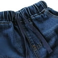 thumbnail image 4 of XAOFW Kids Jeans Toddler Boy Denim Elastic Mid Waist Wide Leg Full Length Drawstring Straight Pockets Relaxed Fit Breathable Casual Daily Wear Pants, 4 of 8