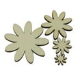 thumbnail image 4 of GUOOL 3-4 Packung 50Pcs Mixed Size Wooden Flower Shape Embellishments for Craft 3 Pcs, 4 of 6