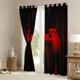 thumbnail image 3 of Homewish Geometric Striped Black Out Curtains,Red Game Console Curtains Pack of 2 (42x63 Each),Gamer Gaming Bedroom Curtains For Boys,Breathable Bedroom Decorative, 3 of 6