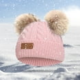 thumbnail image 4 of SCSAlgin 1-11 Years Old For Girls Boys Kids Winter Beanie Hat Warm Knit Thick Ski Cap With Fluff, 4 of 6