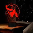 thumbnail image 2 of YSITIANNA 3D Dog Night Light Lamp Illusion Night Light 7 Color Changing Table Desk Decoration Lamps Gift Acrylic Flat ABS Base USB Cable Toy STNL#2084, 2 of 5