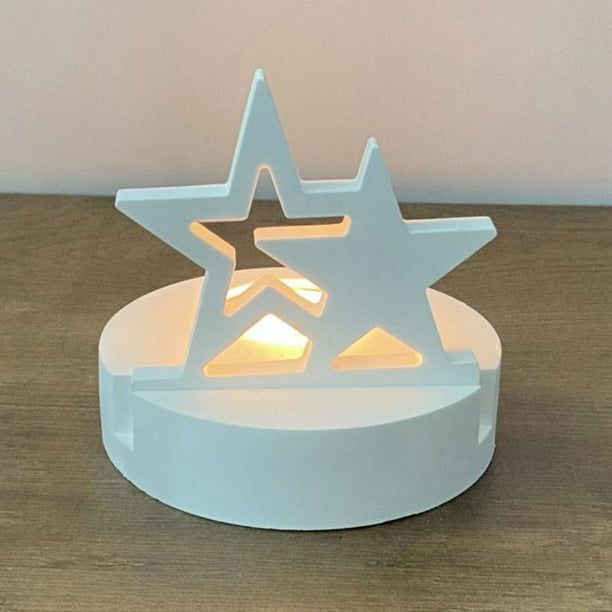 mfyjkho Molde De Silicona Para Hacer Velas Y Adornos Decorativos En Forma De Estrella Para El Hogar (1 Pieza)