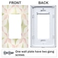 thumbnail image 3 of Yayeee Rocker Switch Wall Plate 2-Gang 4.7"x4.6" Home Decorative Outlet Cover, Pastel Pink Geometric, 3 of 6