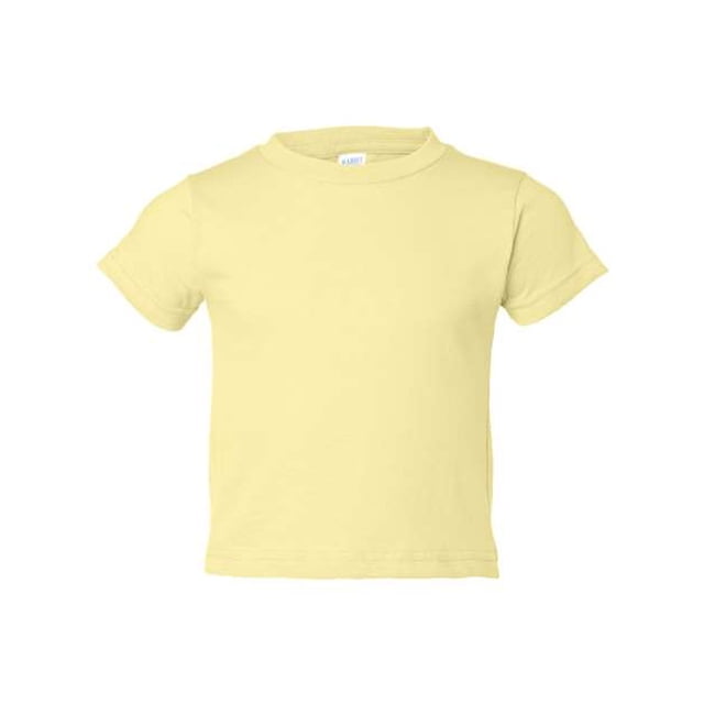 Rabbit Skins 5.5 oz Camiseta de manga corta para niños pequeños, 3T, Plátano PIELES DE CONEJO 3301T