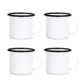 thumbnail image 1 of Taza esmaltada MAIKESUB de 12 oz con borde negro para acampar y viajar, 1 of 8