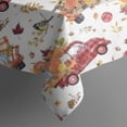 thumbnail image 5 of Red Truck with Fall Pumpkins Pattern Square Tablecloth,Waterproof Square Table Cover,Wipeable Spillproof Washable Table Cover for Home Kitchen Party Decor 52"x52"(132x132cm), 5 of 6