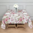 thumbnail image 3 of Pioneer Flower Floral Print Pattern Square Tablecloth,Waterproof Square Table Cover,Wipeable Spillproof Washable Table Cover for Home Kitchen Party Decor 60"x60"(152x152cm), 3 of 6