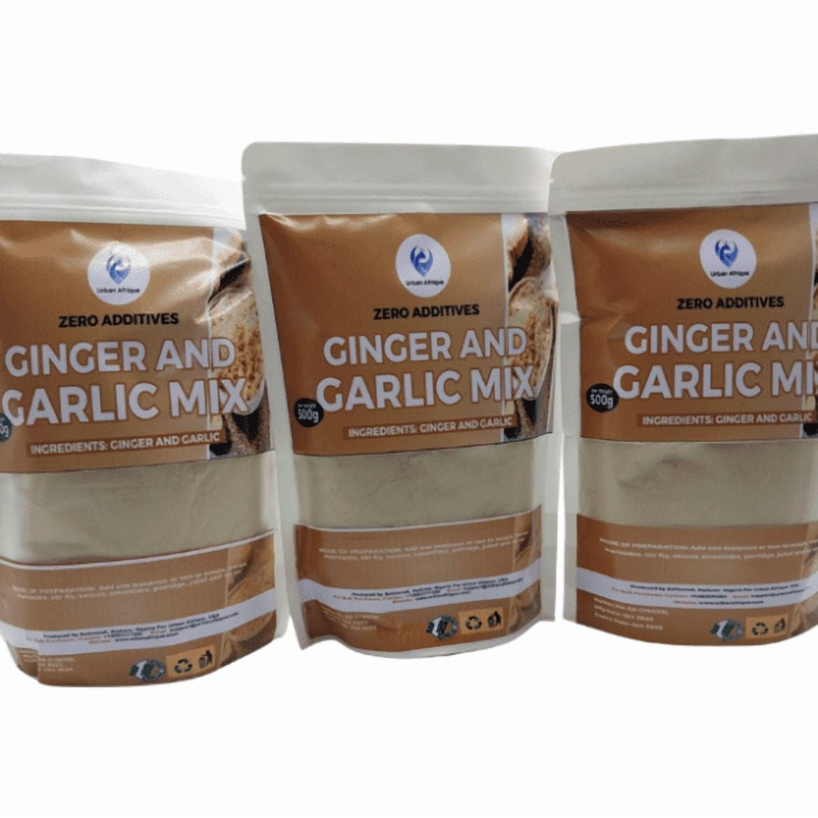 Urban Afrique Ginger and Garlic Powder Made with Fresh Ginger Root & Garlic Cloves Naturally Gluten Free