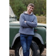Aran Mens Irish Traditional Sweater 100% Premium Merino Wool Fisherman Pullover Made in Ireland