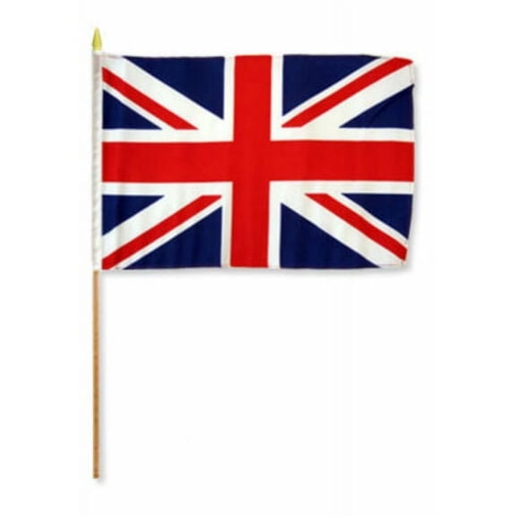 12x18 12"x18" Lot of 12 (Dozen) United Kingdom UK Stick Flag wood Staff