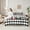 Black White 01, variant on Feelyou King and Queen Bedding Comforter Set 7pcs, Romantic Couple Anniversary King Bedding Sets, Black White Reversible Bed Sheets, Microfiber Bedroom Decor