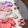 thumbnail image 5 of Girls Tshirts Summer Tops Short Sleeves Solid Color Graphic Tees Casual Crew Neck Basic Tees for Kids Hot Pink 7-8 Years, 5 of 5