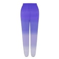 thumbnail image 5 of BiZtdJrK Sweat Pant for Women Baggy Cinch Bottom Trousers Casual Drawstring High Waist Joggers Pants Trendy Gradient Print Sweatpants with Pockets Vacation Sale Blue S, 5 of 6