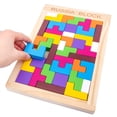thumbnail image 1 of Children Wood Puzzle Block Set Creative Wooden Educational Puzzle Building Block, 1 of 10