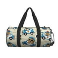 thumbnail image 2 of Gaeub Animals Driving Police Car Lightweight Travel Cylinder Bag Gym Tote Bag Sports Training Duffle Bag with Pockets and Straps, 2 of 8