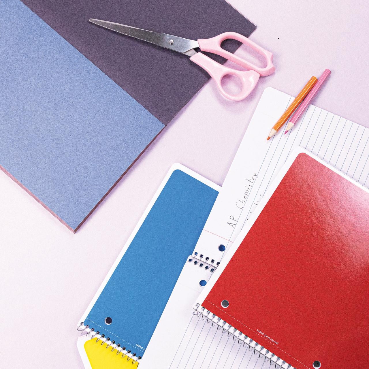 BAZIC Spiral Notebook, 1 Subject, College Ruled Paper 8" x 10-1/2", 70 Sheets Blue Cover, 24-Count