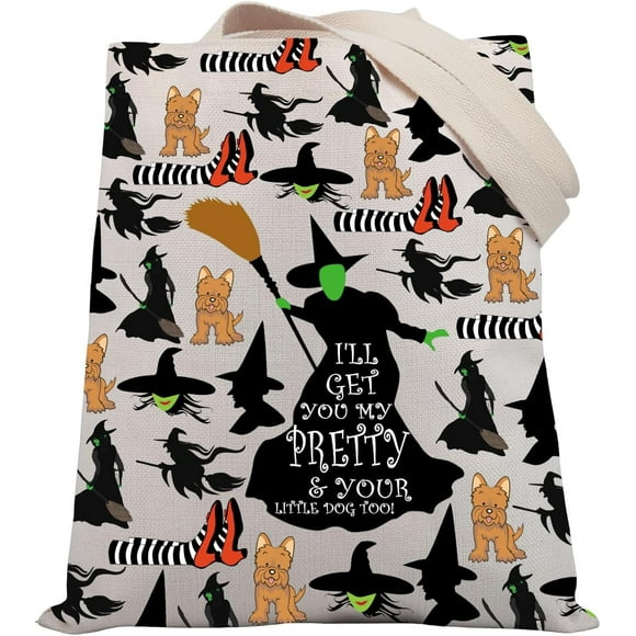 BDPWSS Wizard Oz Gifts Witch Gift Dorothy Ruby Gift I'll Get You My Pretty & Your Little Dog Too Tote Bag