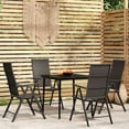 thumbnail image 1 of vidaXL 5 Piece Garden Dining Set Black, 1 of 4