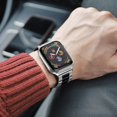 thumbnail image 7 of ZYX Premium Stainless Steel Band for Apple Watch, Classic Business Metal Strap with Adjustable Tool, Silver Black, 38/40/41mm/42mm(series 11 10), 7 of 7