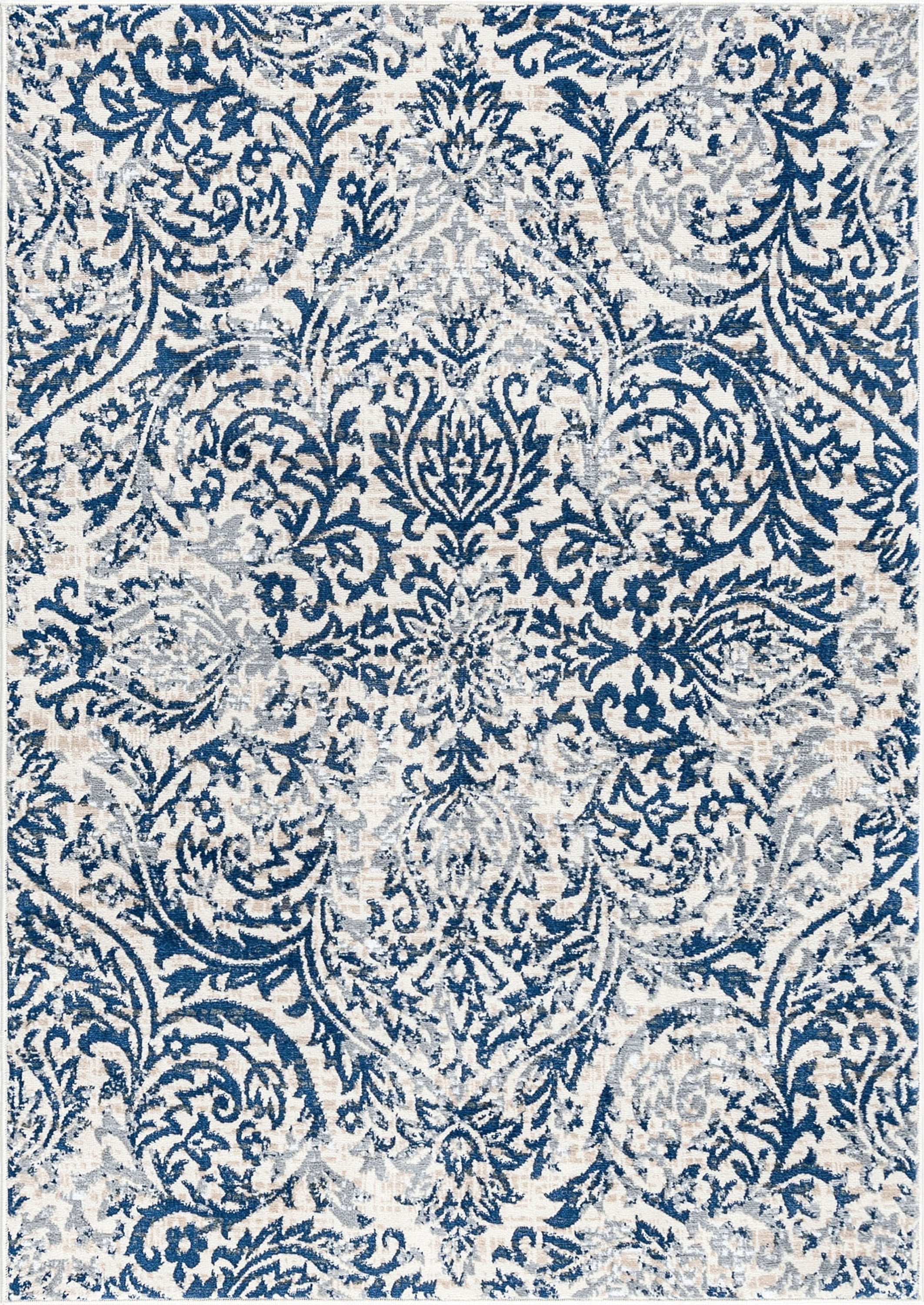 Madison Traditional 5' x 7' Cream Polypropylene Indoor Area Rug