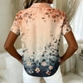 thumbnail image 5 of Hawaiian Shirts Women Hawaii Tshirt Cool Floral Tropic Print Graphic Tees Tops Button Up Summer Vacation Shirt Beige 2XL, 5 of 5