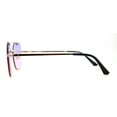 thumbnail image 3 of Retro Rimless Rectangle Bevel Lens Luxury Sunglasses Gold Purple Pink, 3 of 4