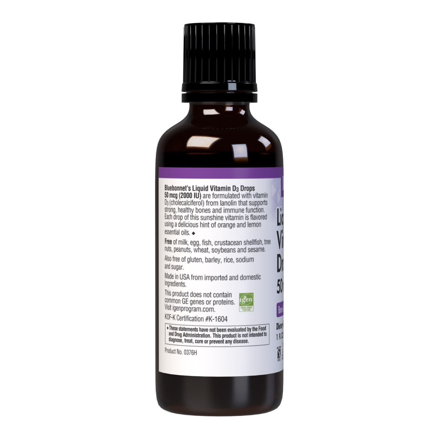 Liquid Vitamin D3 Drops 50 mcg - 2000 IU - 900 Servings