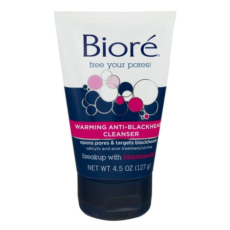 Biore Cleanser Warming Anti-Blackhead, 4.5 OZ