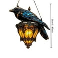 thumbnail image 5 of karymi Gothic Hanging Ornament Stained Glass Crow Suncatcher 2D Window Decor Handmade Art Piece with Scrollwork Home Decor Gift Idea Christmas Outdoor Decorations Bedroom Decor Holiday Gifts, 5 of 8