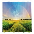 thumbnail image 3 of Ambesonne Green Yellow Shower Curtain, Wheat Field Nature, 69"Wx84"L, Green Yellow, 3 of 5