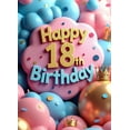 thumbnail image 4 of LUUFILx Happy 18th Birthday Balloon Banner Backdrop Decorations for Birthday Party Celebration Background Decors Photography Props Party Supplies, 4 of 8