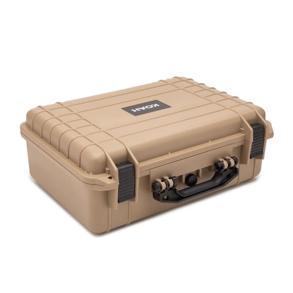 Estuche Rígido Koah 46x36x18 cm Resistente al Agua con Espuma Personalizable Color Tan
