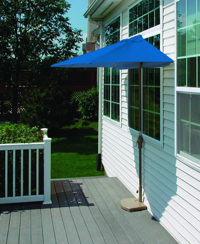 Off-The-Wall Brella 7.5' Half-Umbrella with Olefin Fabric Canopy