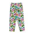 thumbnail image 6 of Uemuo Watercolor Flowers Pattern Women's Wide Leg Palazzo Lounge Pants with Pockets Light Weight Loose Comfy Casual Pajama Pants-Large, 6 of 9
