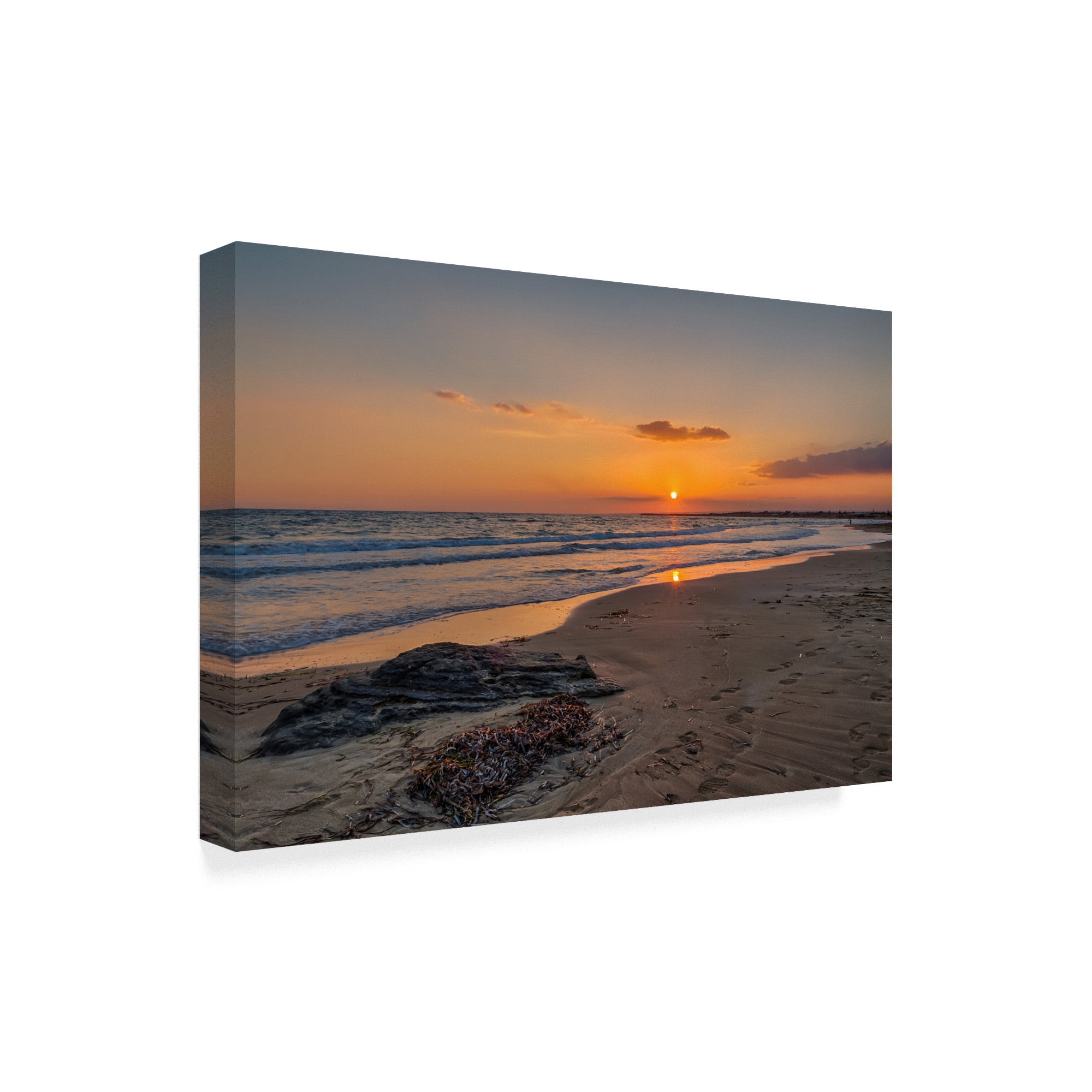 Trademark Fine Art 'Beach Sunset' Canvas Art by Giuseppe Torre