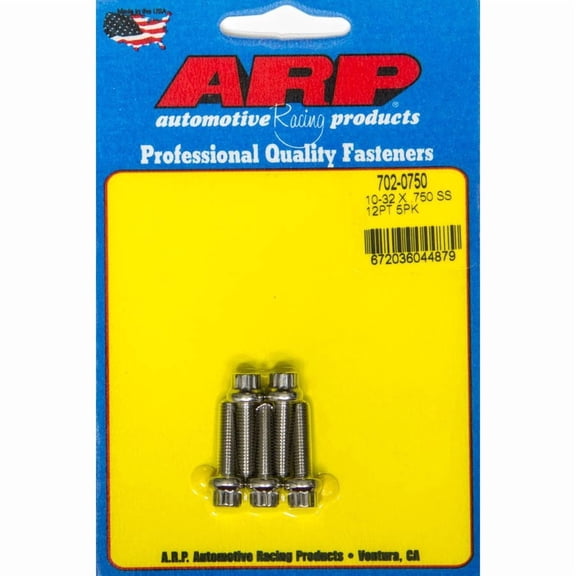 Arp S/S Bolt Kit -12pt (5pk) 10-32 x .750